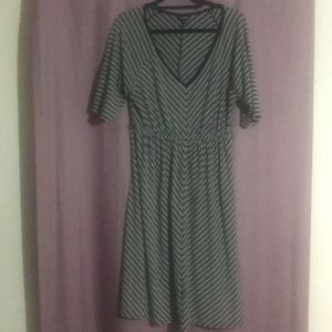 Torrid black and grey striped dress